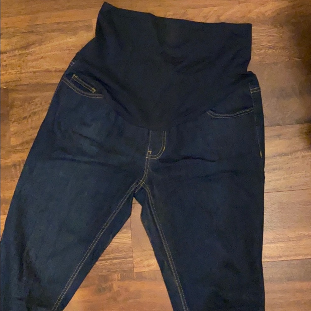 Denim maternity jeggings